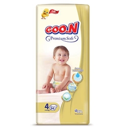 Goon - Goon Premium Soft Bebek Bezi 4 Beden 34 Adet (9-14kg)